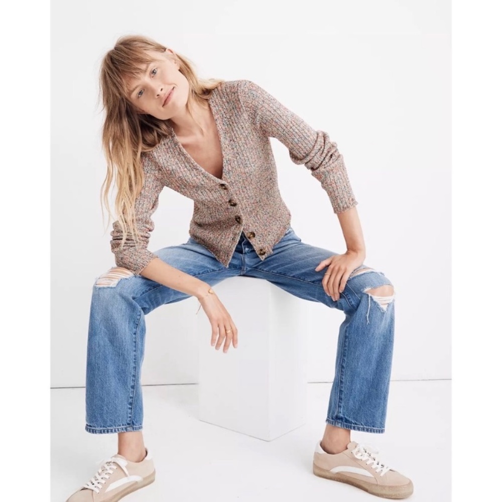 Madewell Slim Fit 90s Marled Cardigan